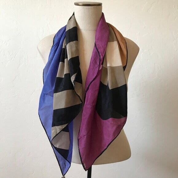 🍸HONEY Vintage Feminist Japanese 100% Silk Girl Boss Scarf - Picture 5 of 7